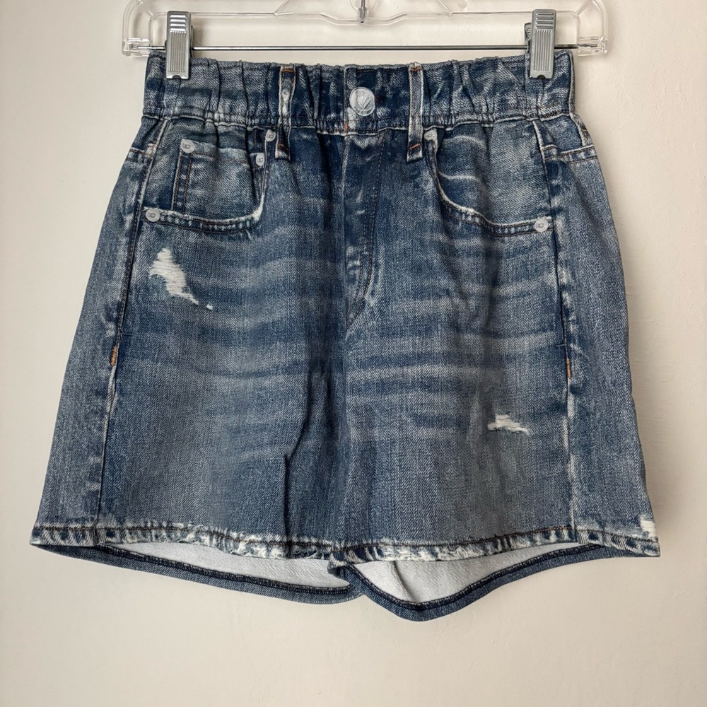 rag & bone Distressed Dark Wash Denim Shorts